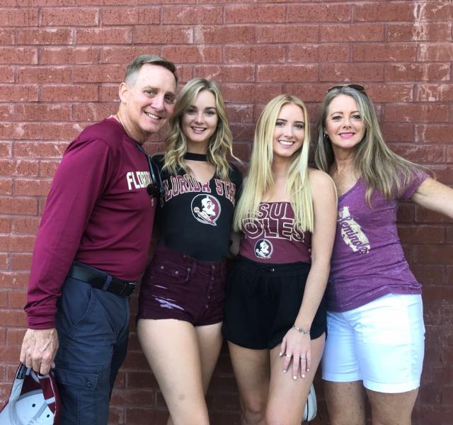A family all decked out in their Garnet and Gold